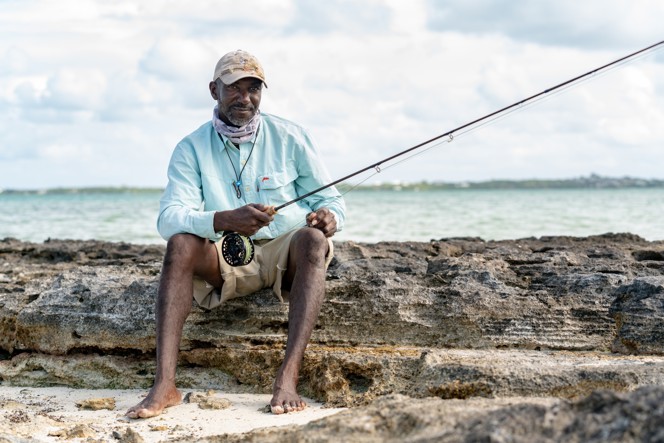 A Bahamian fishing guide.